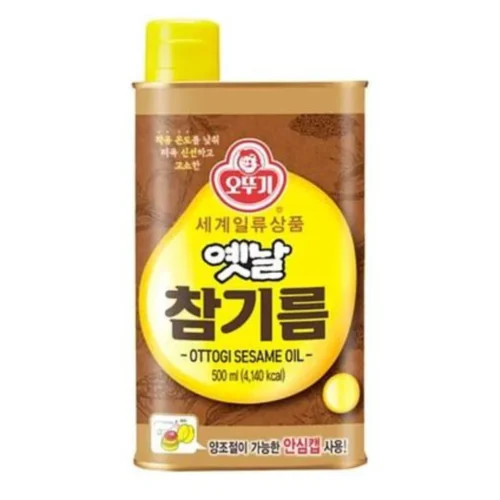 Aceite de Sésamo Premium Ottogi 500ml – Aceite Coreano de Sésamo Tostado