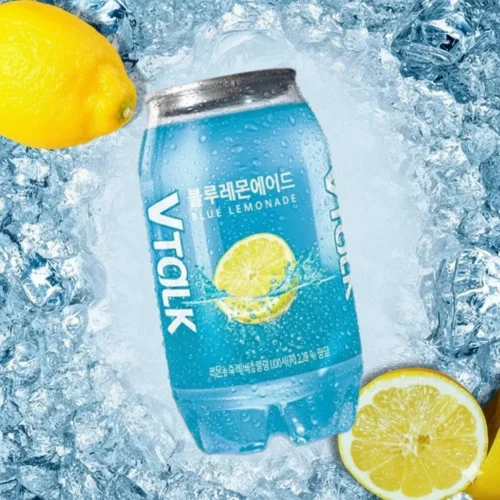 Bebida Gasificada V-Talk Blue Lemonade – Limonada Azul Coreana Sparkling OKF