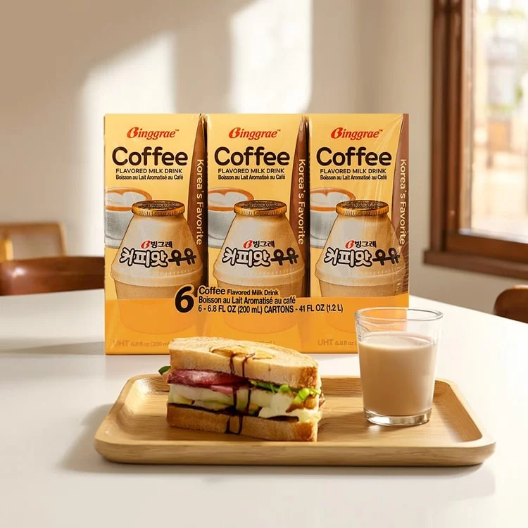 Binggrae Coffee Milk Leche Coreana De Cafe 02 Binggrae Coffee Milk 200ml – Leche Coreana de Café