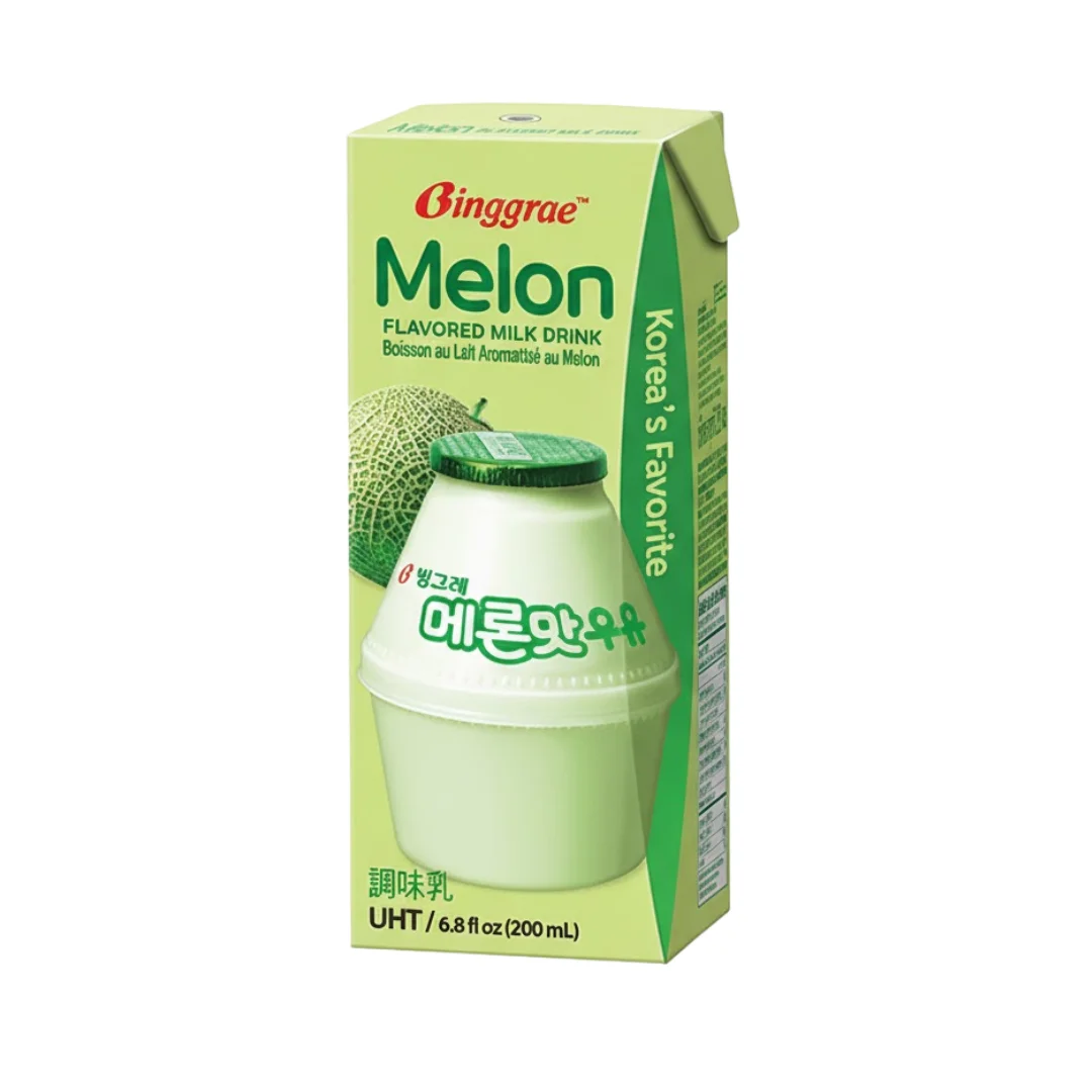 Binggrae Melon Milk 200ml – Leche Coreana de Melón
