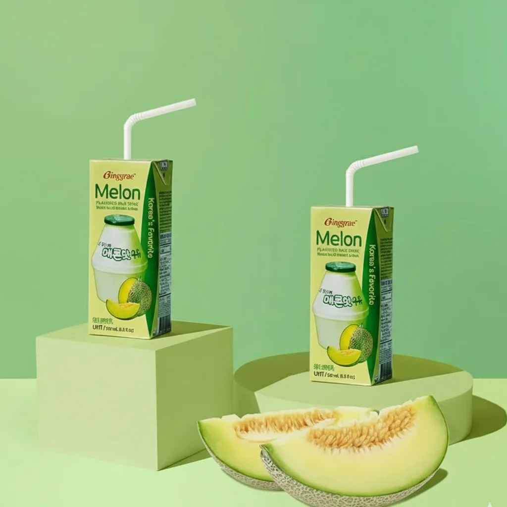 Binggrae Melon Milk Leche Coreana De Melon 02 Binggrae Melon Milk 200ml – Leche Coreana de Melón