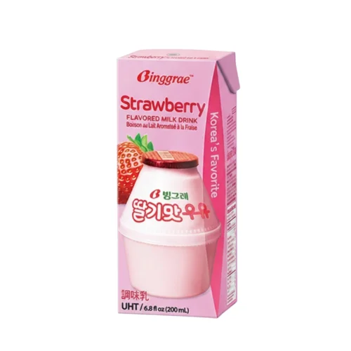 Binggrae Strawberry Milk 200ml – Leche Coreana de Frutilla