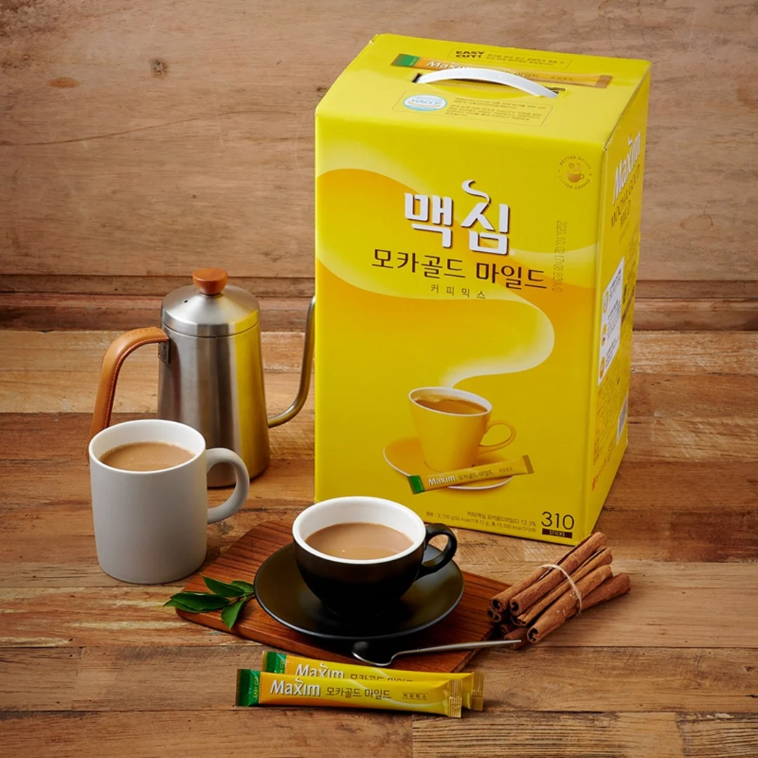 Cafe Maxim Gold Mild 100 Sachets 08 Café Maxim Gold Mild 100 Sachets – Café Coreano Instantáneo