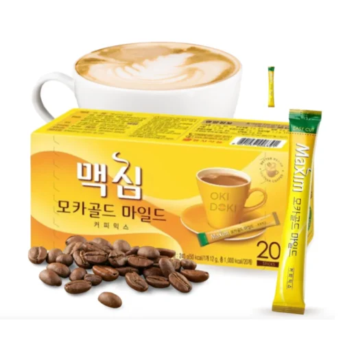 Maxim Gold Mild 20 Sachets – Café Instantáneo Coreano