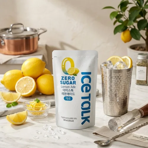 Ice Talk Blue Lemonade Zero 230ml – Bebida Coreana Sin Azúcar