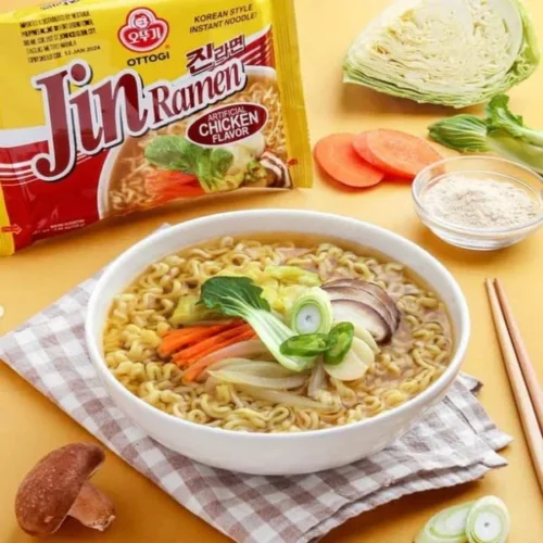 Ramen Ottogi Jin Chicken – Ramen Coreano de Caldo de Pollo con Verduras