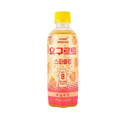 Yogurt Sparkling Durazno 350ml – Bebida Coreana de Yogurt