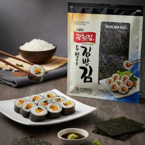 Alga Nori Doble Tostada Gwangcheon Somunnan Kim para Kimbap y Sushi – 100 Hojas 200g