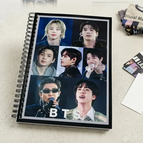 Cuaderno de Espiral BTS – Cuaderno de Notas Oficial con Fotos Icónicas de Integrantes BTS
