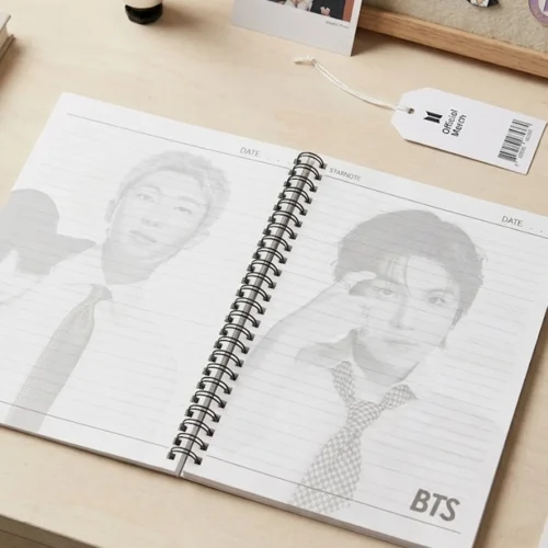Cuaderno de Espiral BTS – Cuaderno de Notas Oficial con Fotos Icónicas de Integrantes BTS