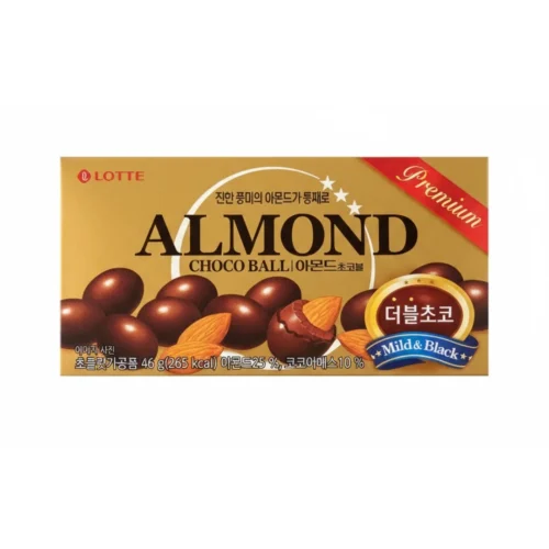 Lotte Almond Choco Ball Doble Chocolate Mild & Black – Almendras Coreanas con Doble Cobertura de Chocolate