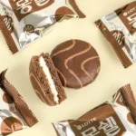 Pastel de Chocolate Relleno Crema Blanca Lotte Tongwheel Dream Cake Cacao 6 Unidades – Snack Coreano Premium