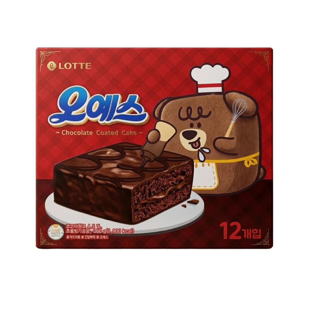 Pastelito de Chocolate Haitai Oh Yes! – Chocolate Coated Cake Coreano Caja 12 Unidades