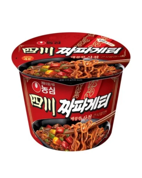 Ramen Nongshim Sichuan Jjapagetti Bowl – Fideos Negros Coreanos Picantes Estilo Sichuan