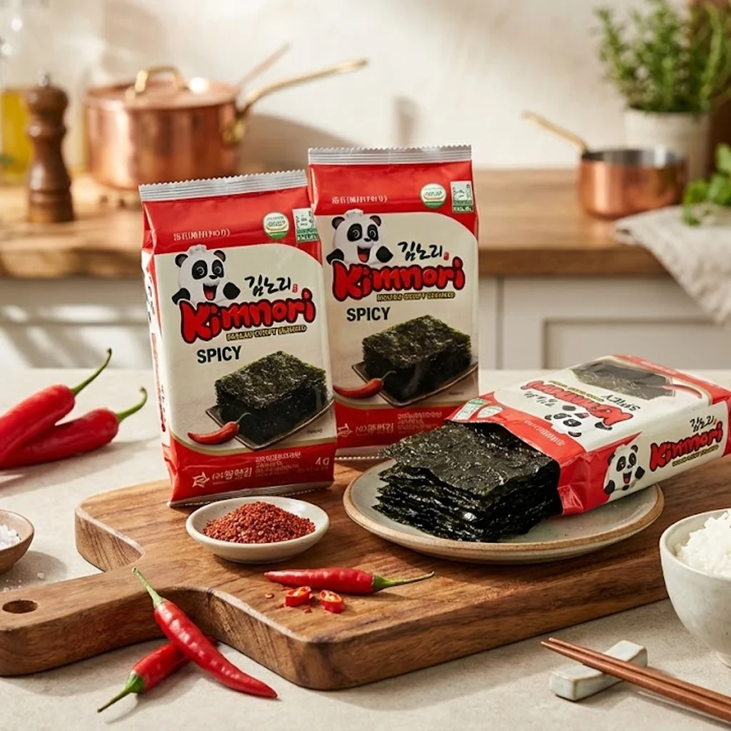 Snack Alga Coreana Picante Kimnori Gwangcheon Pack 3 03 Snack de Alga Coreana Picante Kimnori Gwangcheon – Pack 3 Unidades | Gim Premium Tostado Picante
