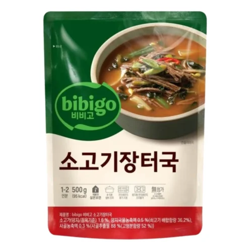 Sopa Instantánea Bibigo Beef Jangteoguk 500g – Sopa Coreana de Costilla de Res Lista para Preparar